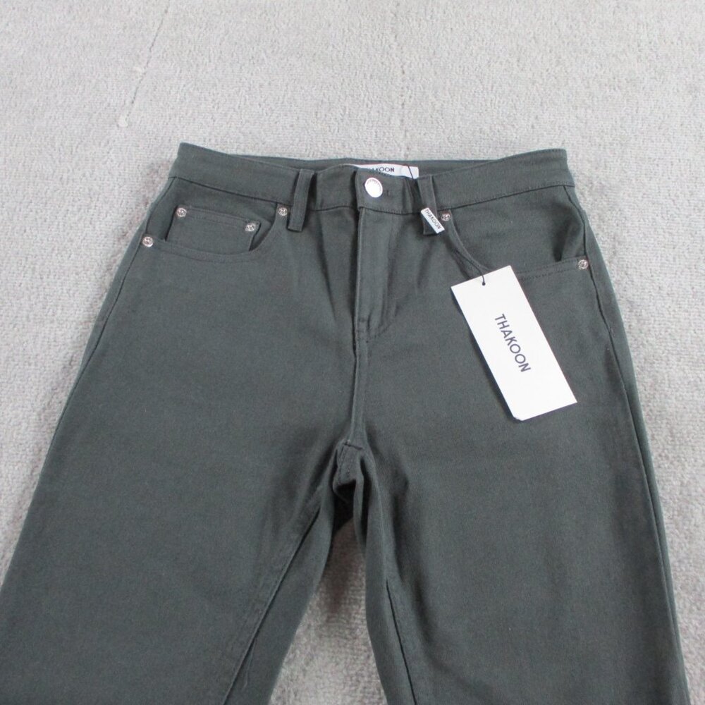 Thakoon Jeans Womens 0 Slate Gray Classic Cropped Casual Daily Everyday NWT - Picture 3 of 13